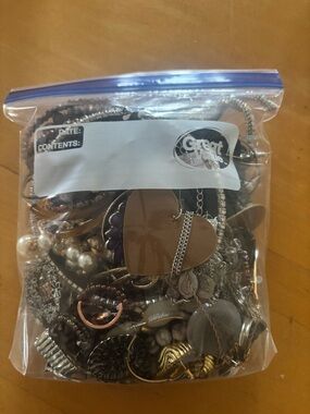 Mixed Fashion Jewelry Lot - Heart Pendant, Pearls, Chains